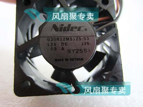 Nidec U30R12MS1Z5-53 12V 0.05A 2wires  3wires cooling fan Nidec U30R12MS1Z5-53 12V 0.05A 2wires  3wires cooling fan